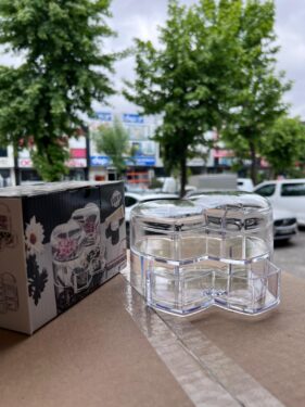 Box Up Şeffaf Kalp Kapaklı Takı ve Makyaj Organizeri