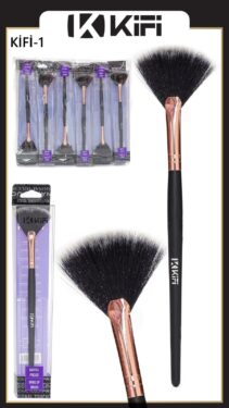 Kifi Profesyonel Yelpaze Makyaj Fırçası - Highlighter ve Pudra Uygulama Fırçası